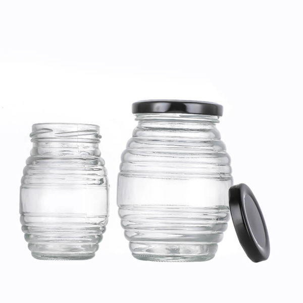 Wholesale Empty Glass Honey Jar With Screw Metal Cap