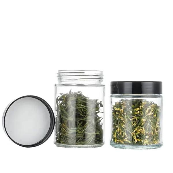 2oz 4oz clear Hemp Glass Jar