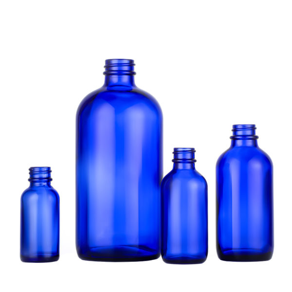 Wholesale blue boston round bottles Oral liquid bottle