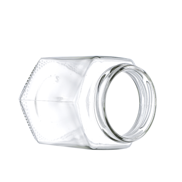 Hexagon honey jars food grade transparent glass honey jar wholesale - Image 2