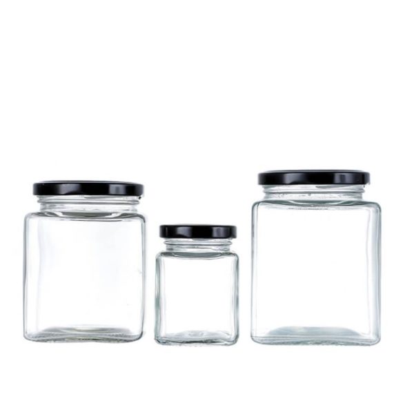 Wholesale China Square Shape Glass Honey Jar - Image 2