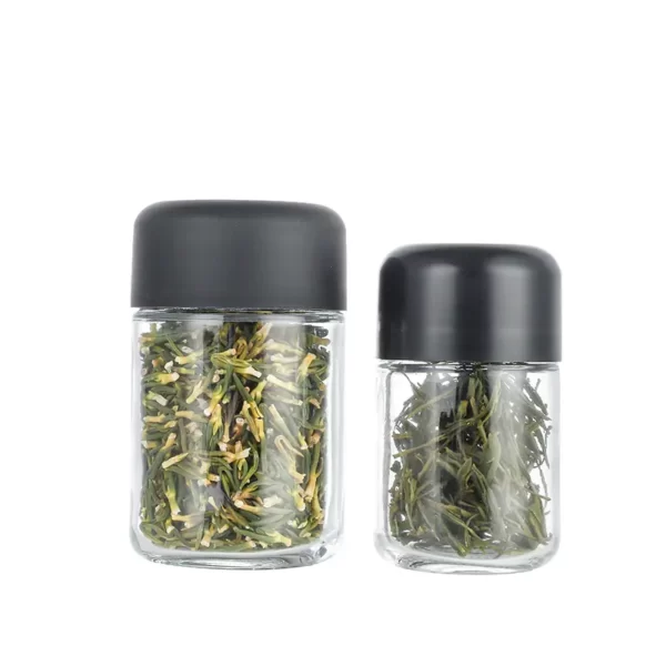 wholesale child resistant cap clear hemp glass jar - Image 2