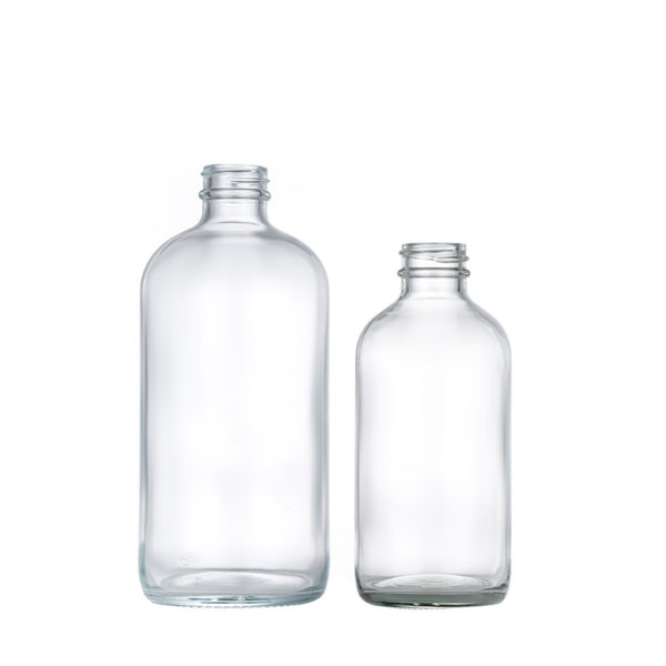 Boston round glass bottles clear oral liquid wholesale - Image 2
