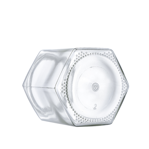 Hexagon honey jars food grade transparent glass honey jar wholesale - Image 3