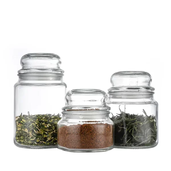 Round shape 500ml 750ml Hemp Glass Jar - Image 3