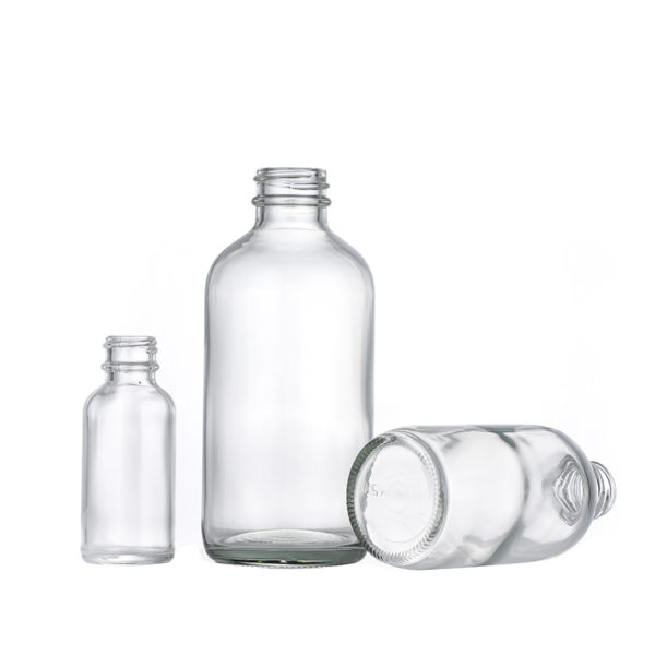 Boston round glass bottles clear oral liquid wholesale - Image 4