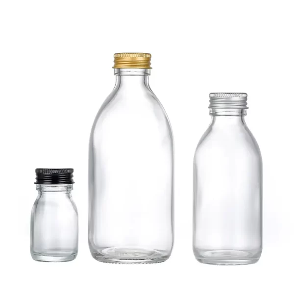 wholesale clear color syrup glass bottle with metal cap - Image 5