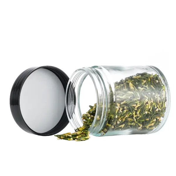 2oz 4oz clear Hemp Glass Jar - Image 5