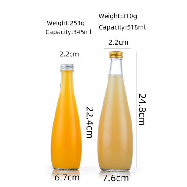 Hot Sale Custom Milk Drinking Juice Tea Beverage Glass Bottle - Image 2
