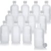 Empty Small Mouth Clear Frosted Bottles Boston Round Beverage Juice Bottle - Image 2