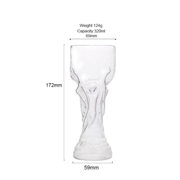 Special Unique World Cup-Qatar 2022 Emblem Shaped Beer Glasses - Image 2