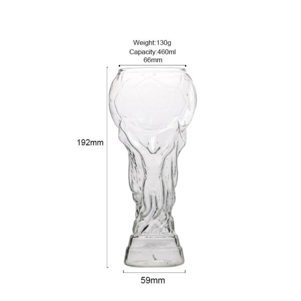 Beer Glass Cups 460ml Qatar World Cup Trophy Shaped Wholesale - Image 2
