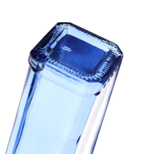 High Quality Blue Wine Bottle square bottles with screw cap wholesale - Image 3