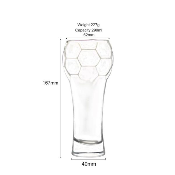 2022 World cup Football glass beer cup 450ml wholesale - Image 4