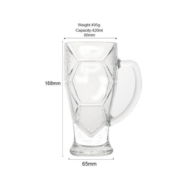2022 Clear Beer Can Glass Cups 16oz Qatar World Cup Trophy Shaped - Image 4