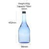 Round shaped blue glass wine bottle with screw cap wholesale - Image 5