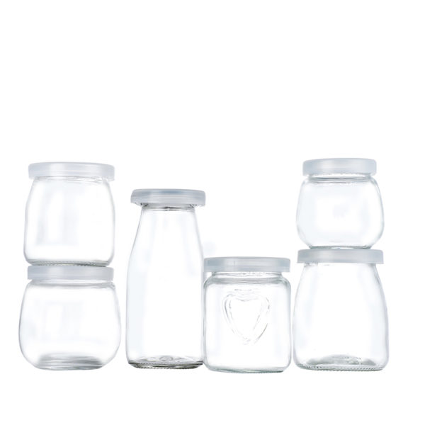 Hot sale empty glass jar yogurt mousse cup pudding jar with plastic lid - Image 5