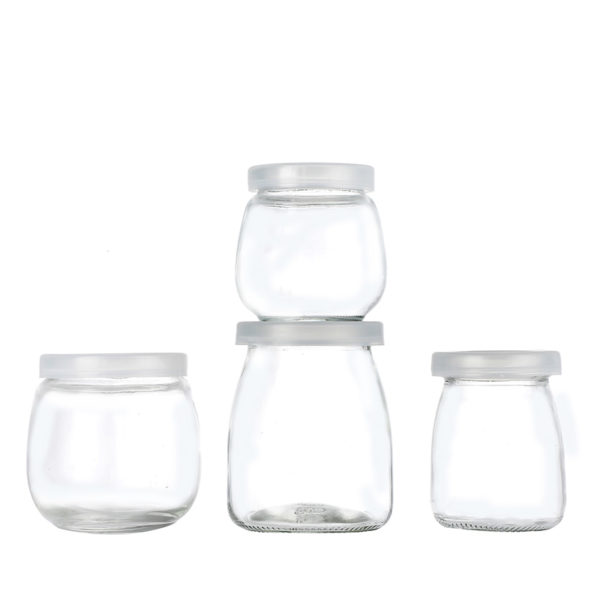 Hot sale empty glass jar yogurt mousse cup pudding jar with plastic lid - Image 6