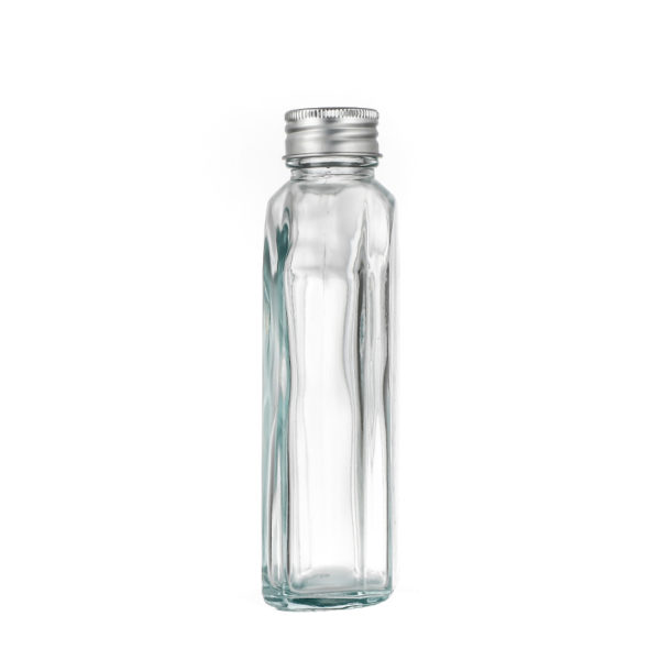 Flat wine bottle glass beverage bottle with screw cap wholesale