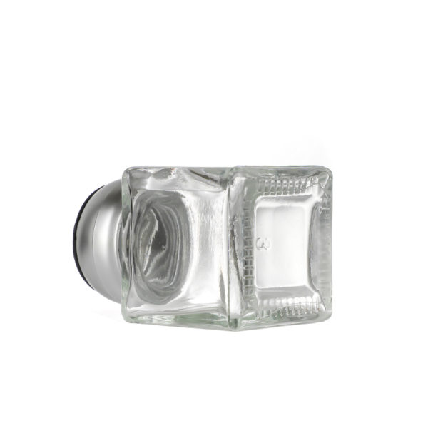 MINI 3oz quare shaped sepice glass jar with plastic cap - Image 2
