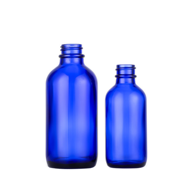 Wholesale blue boston round bottles Oral liquid bottle