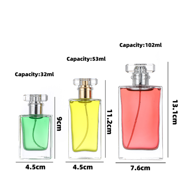 Hot sale empty square perfume bottle with lids wholesale - Image 4