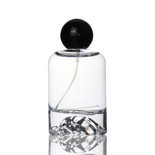 30ml 50ml 100ml clear or customized perfume glass bottle with round cap
