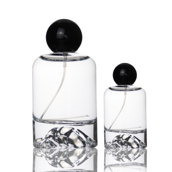 30ml 50ml 100ml clear or customized perfume glass bottle with round cap - Image 2
